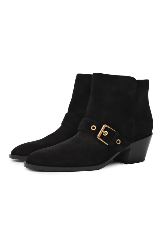 Замшевые ботильоны Gianvito Rossi G05627.SUENER0 Чёрный G05627.SUENER0