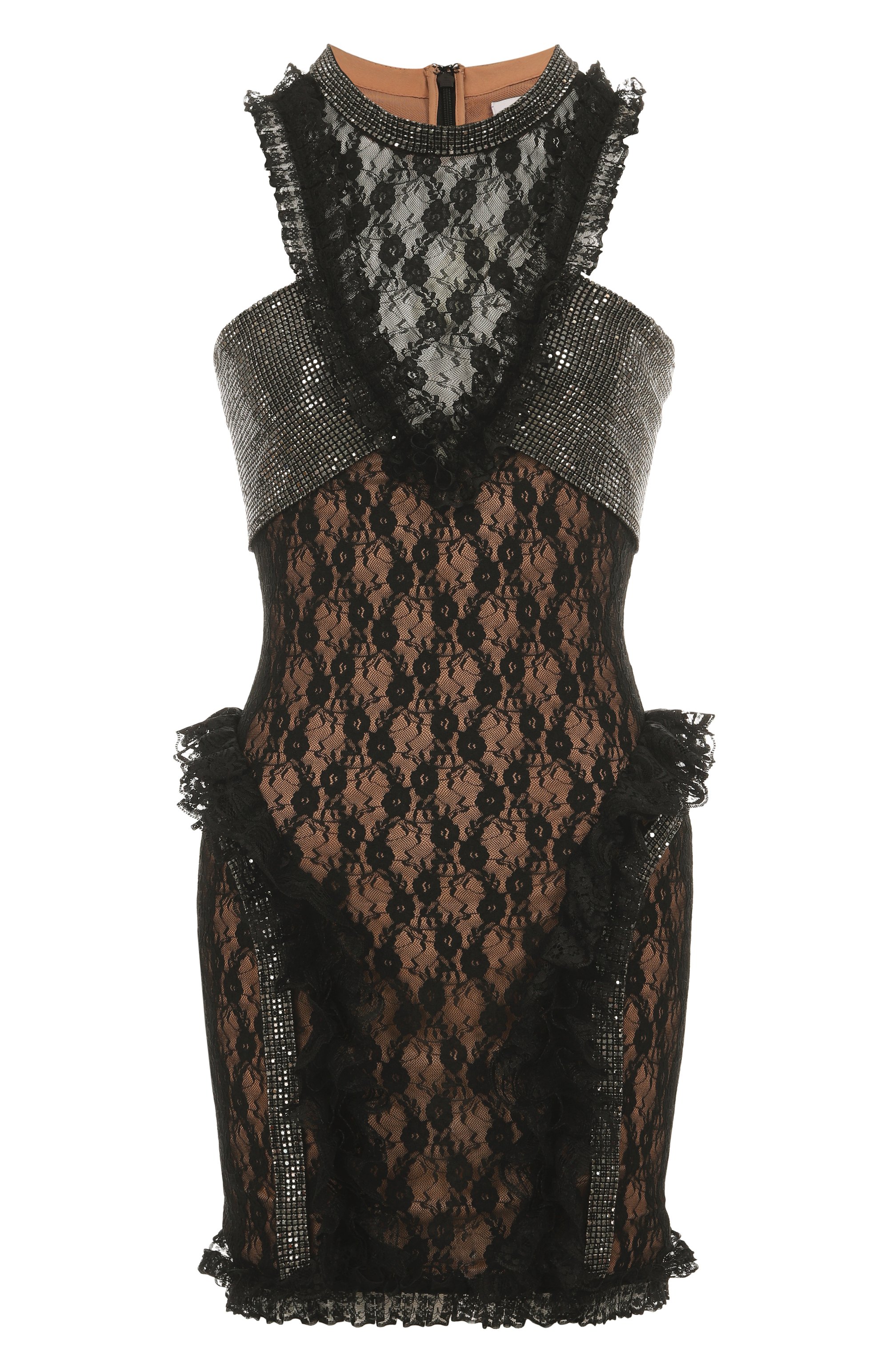 Платье с отделкой стразами SELF-PORTRAIT, арт. SS25CK023SB, фото 1