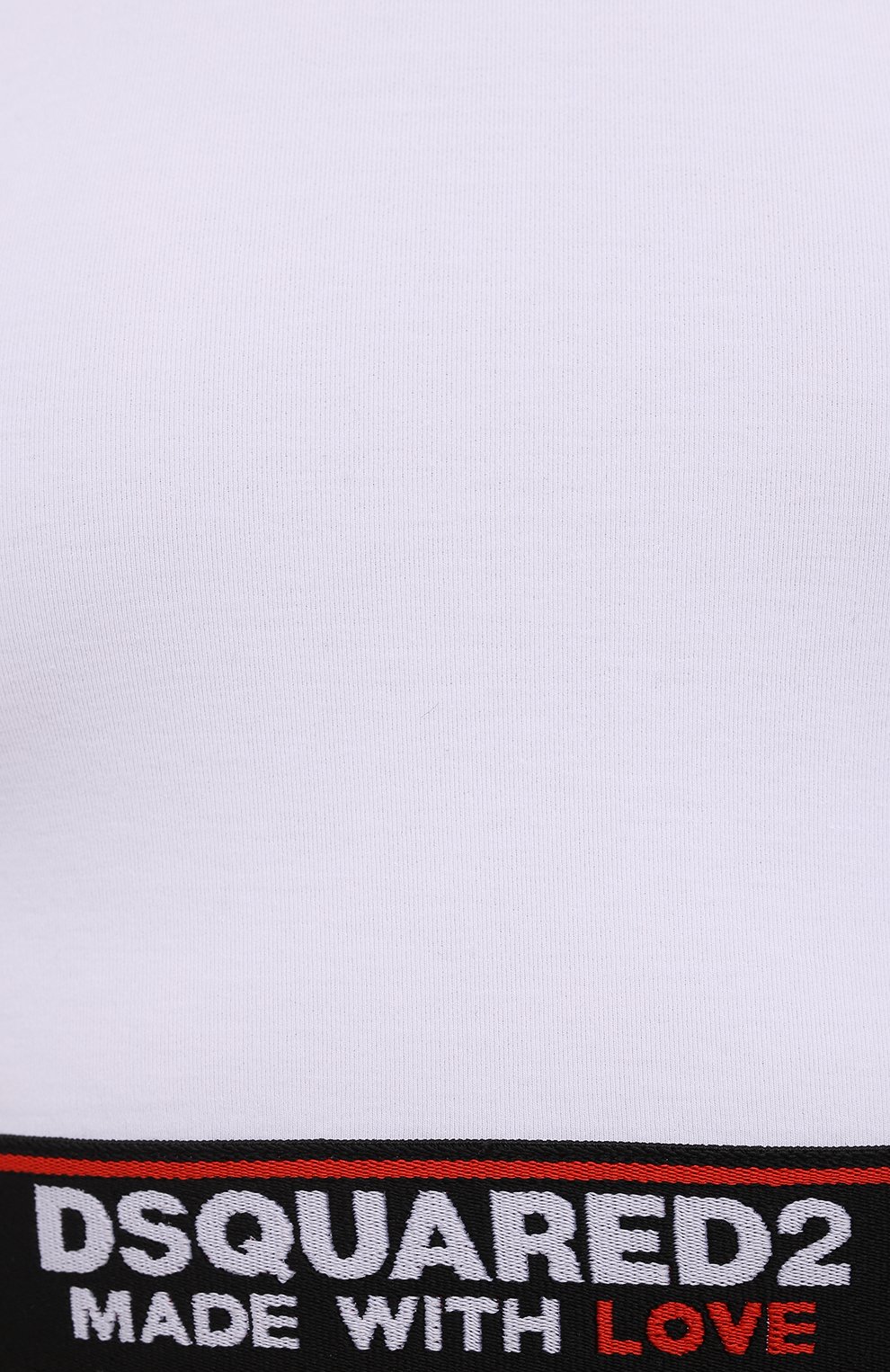 Хлопковый топ DSQUARED2 белого цвета по цене 16950 руб., арт. D8M263470, фото 5 Хлопковый топ DSQUARED2, арт. D8M263470, фото 5