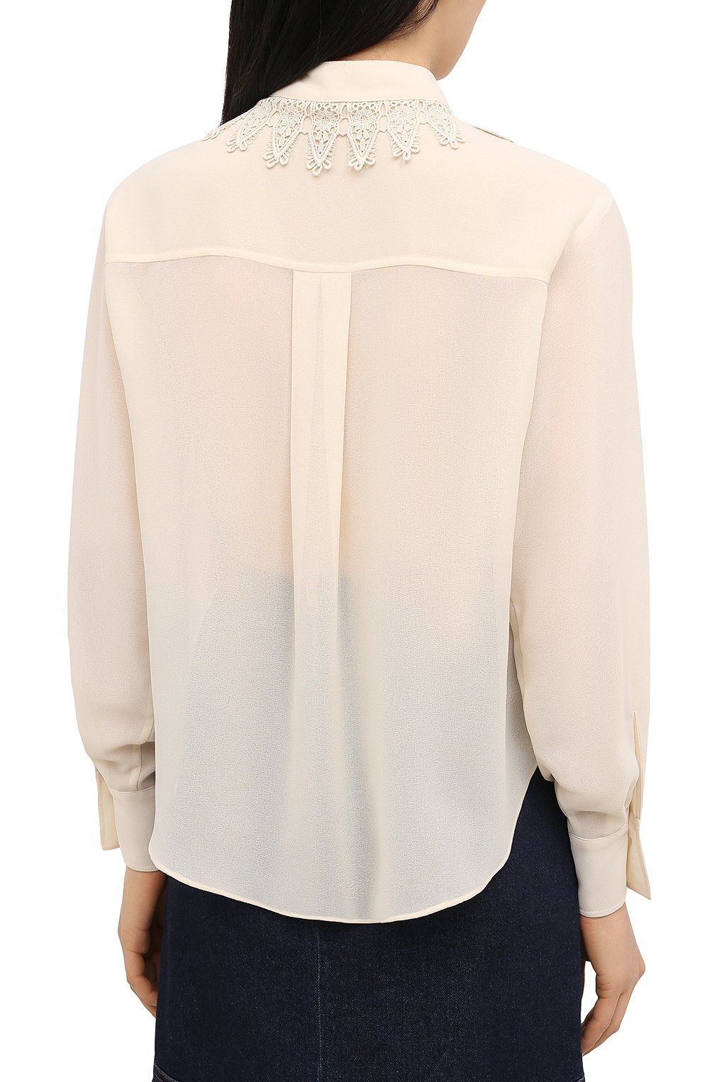 Блузка SEE BY CHLOÉ белого цвета по цене 29200 руб., арт. CHS20WHT05013, фото 4 Блузка SEE BY CHLOÉ, арт. CHS20WHT05013, фото 4