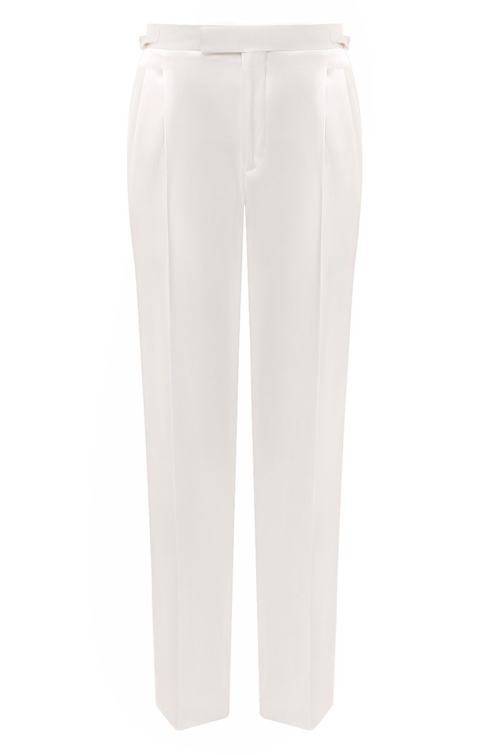 Шелковые брюки JACOB LEE белого цвета по цене 92150 руб., арт. WWP058SS24PW, фото 1 Шелковые брюки JACOB LEE, арт. WWP058SS24PW, фото 1