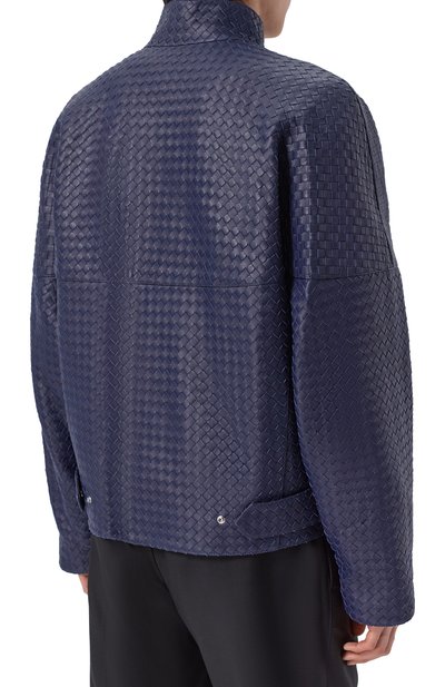 Кожаная куртка BOTTEGA VENETA темно-синего цвета по цене 1695000 руб., арт. 864757/V6AR0, фото 4 Кожаная куртка BOTTEGA VENETA, арт. 864757/V6AR0, фото 4