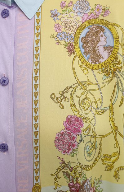 Рубашка из вискозы VERSACE JEANS COUTURE разноцветного цвета по цене 45250 руб., арт. B0HWA601-WDP211/S0230, фото 5 Рубашка из вискозы VERSACE JEANS COUTURE, арт. B0HWA601-WDP211/S0230, фото 5
