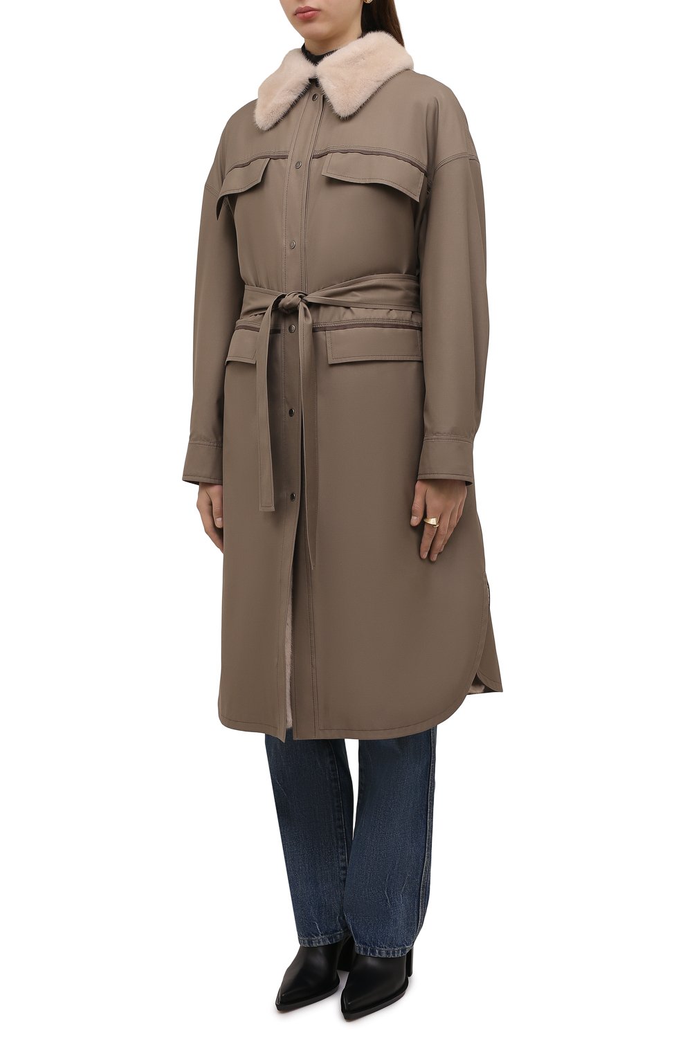 Пальто с меховой по дкладкой VICTORIA KUSENKOVA, арт. 709009612553, фото 3