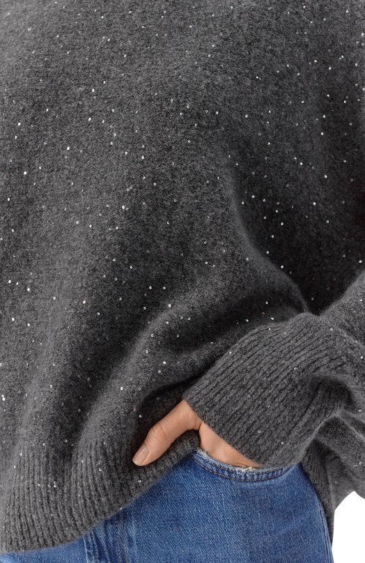 Свитер из кашемира и хлопка Addicted NY102-1 Серый  NY102-1 Фото 5