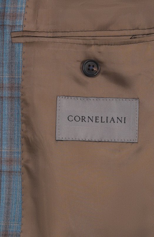 Шерстяной пиджак Corneliani 256008-2516277 Голубой  256008-2516277 Фото 9