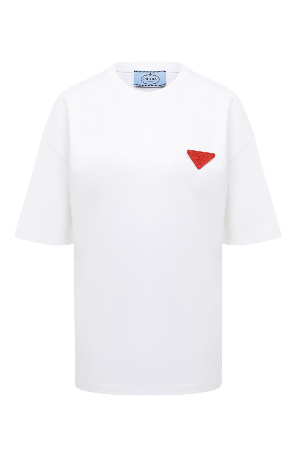 Хлопковая футболка PRADA, арт. 3558A-10UP-F0009-211, фото 1