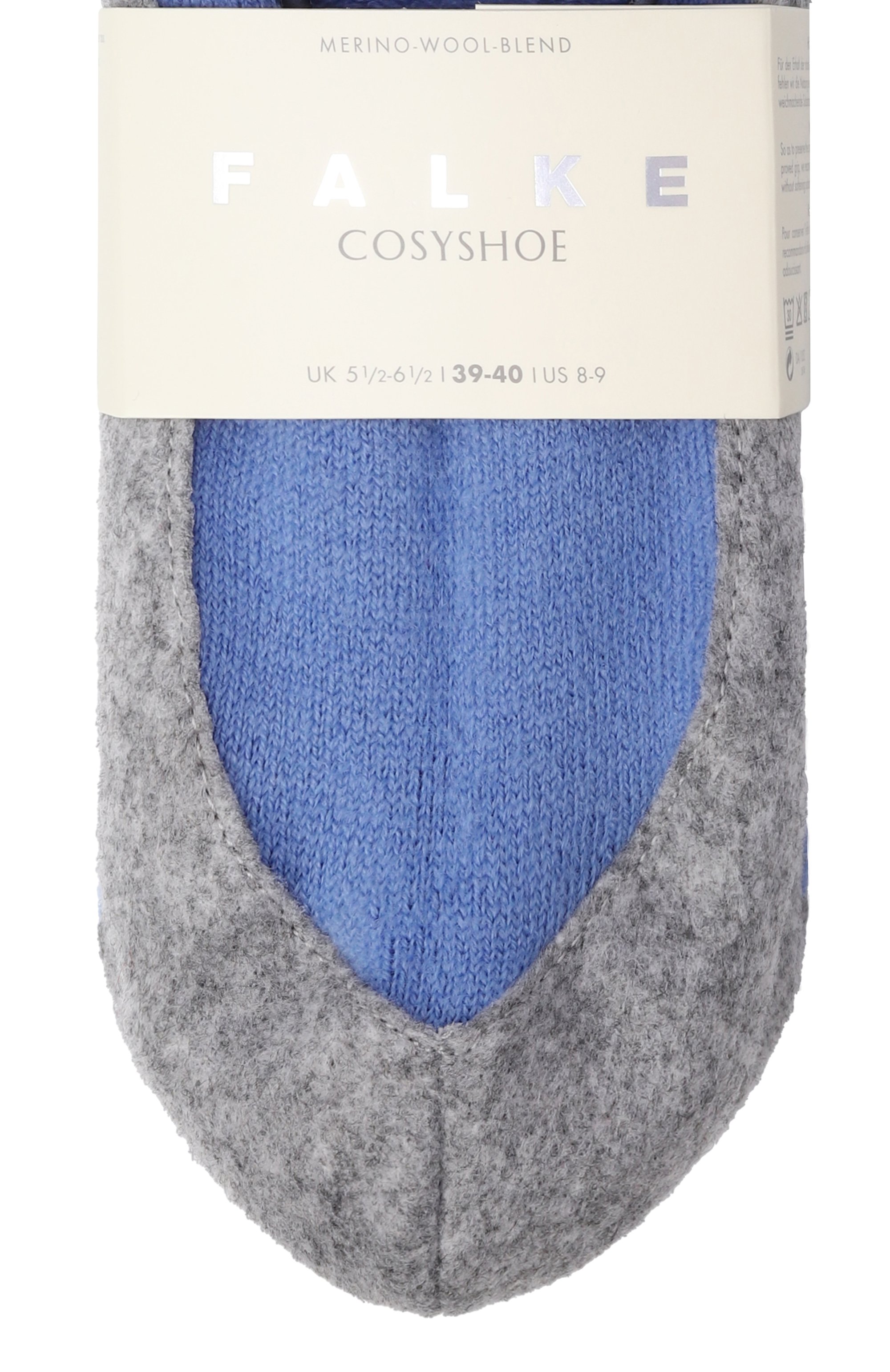Шерстяные слиперы FALKE голубого цвета по цене 5930 руб., арт. 46451, фото 2 Шерстяные слиперы FALKE, арт. 46451, фото 2