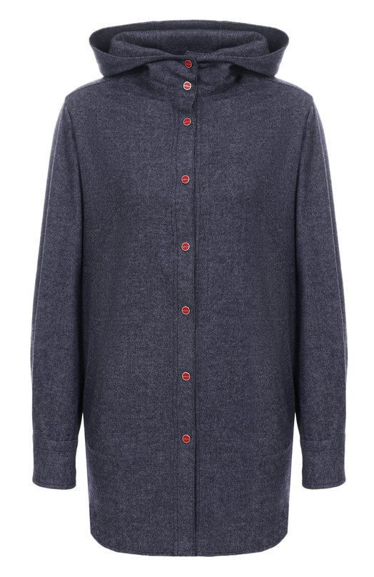 Рубашка из кашемира и хлопка Kiton D54435K0128A02 Синий D54435K0128A02