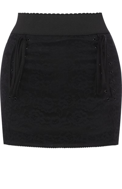 Женская мини-юбка с широким поясом и шнуровкой DOLCE & GABBANA, арт. 0102/F4AMUT/G9830