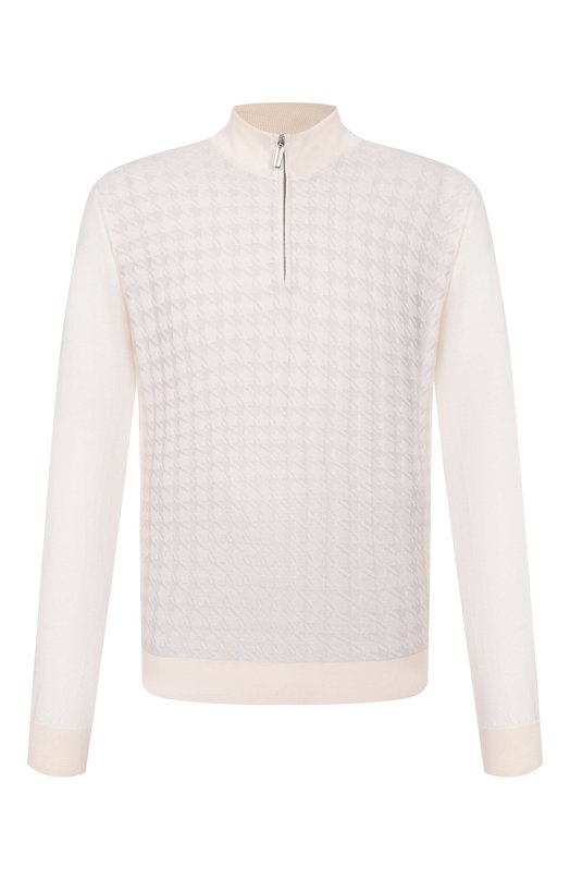 Джемпер из шерсти и шелка Stefano Ricci K202018L01/F25394 Кремовый K202018L01/F25394