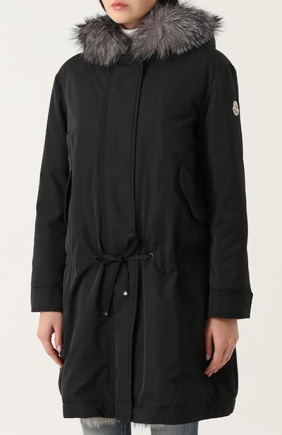Пуховая парка с меховой отделкой MONCLER, арт. C2-093-49877-15-57136, фото 3