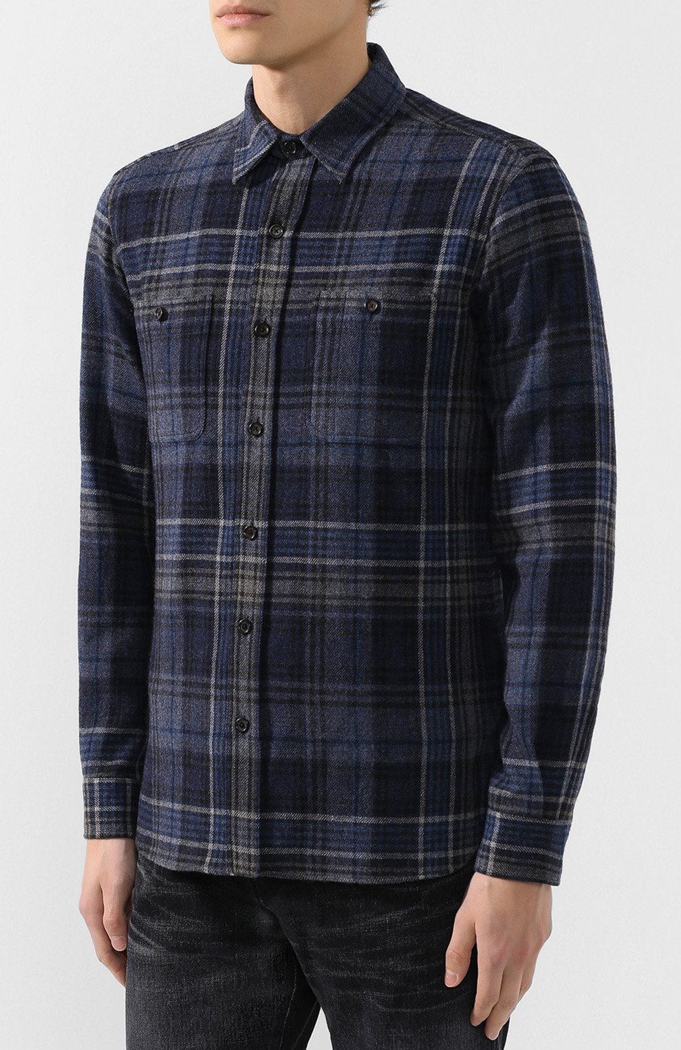 Рубашка из смеси шерсти и кашемира с воротником кент RALPH LAUREN, арт. 790720966, фото 3