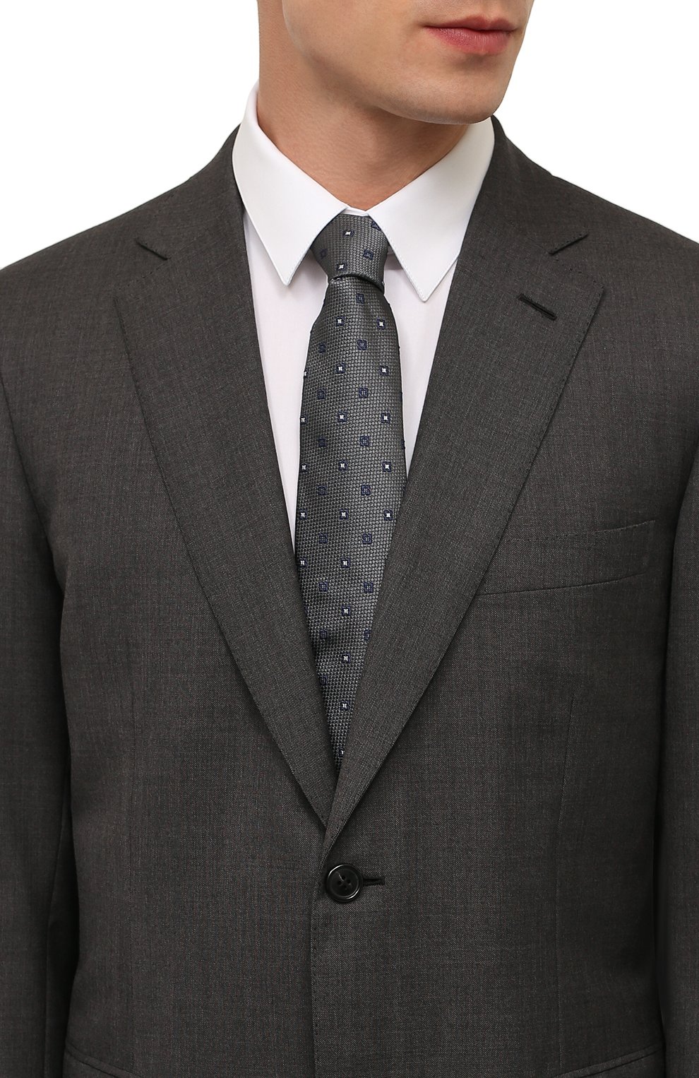 Шелковый галстук BRUNELLO CUCINELLI, арт. MM8910018, фото 2