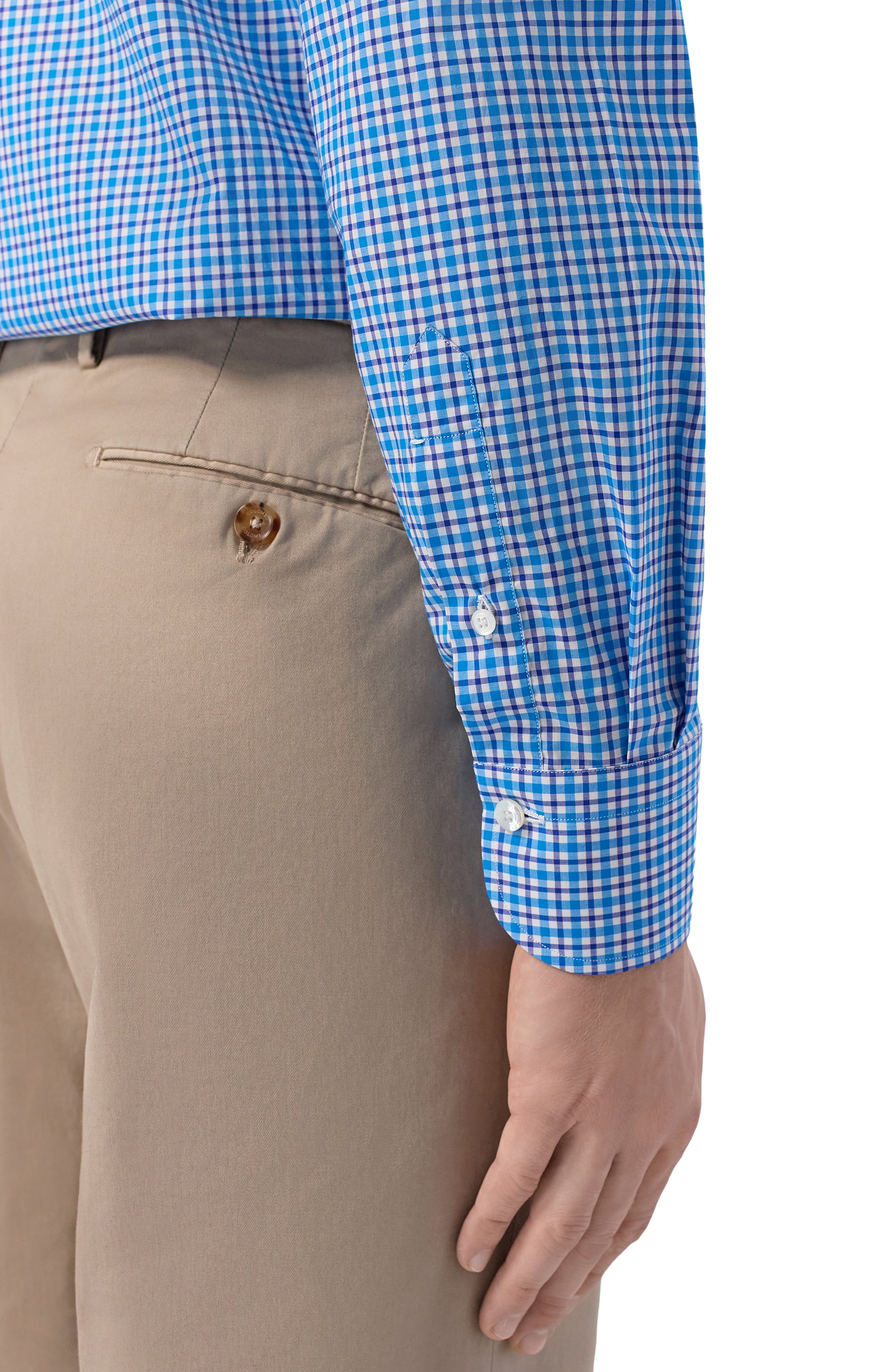 Хлопковая сорочка FINAMORE 1925 синего цвета по цене 44050 руб., арт. NAP0LI 1 ZANTE Z L/M0682, фото 5 Хлопковая сорочка FINAMORE 1925, арт. NAP0LI 1 ZANTE Z L/M0682, фото 5