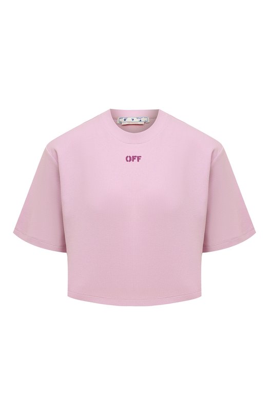 

Хлопковая футболка Off-White, Розовый