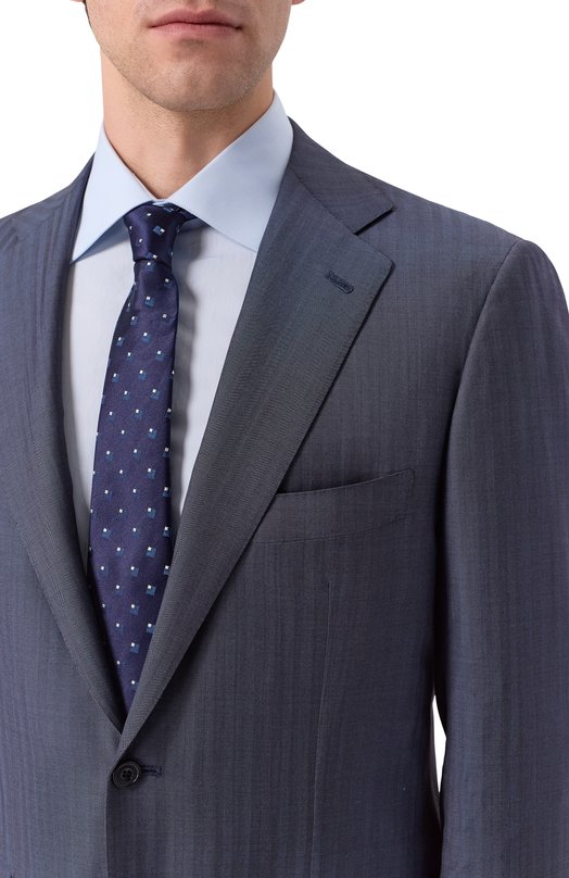 Шерстяной костюм Kiton UA81K0641G Синий  UA81K0641G Фото 6