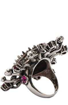 Женское кольцо с отделкой из кристаллов swarovski ALEXANDER MCQUEEN красного цвета, арт. 506956/J160Y | Фото 2 (Статус проверки: Проверена категория; Материал: Металл; Нос: Не проставлено; Региональные ограничения белый список (Axapta Mercury): Не проставлено)
