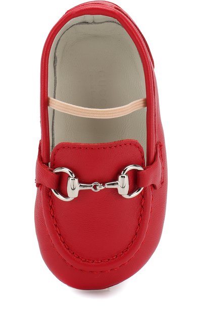 Кожаные мокасины с эластичной перемычкой GUCCI, арт. 526103/BKPI0, фото 4