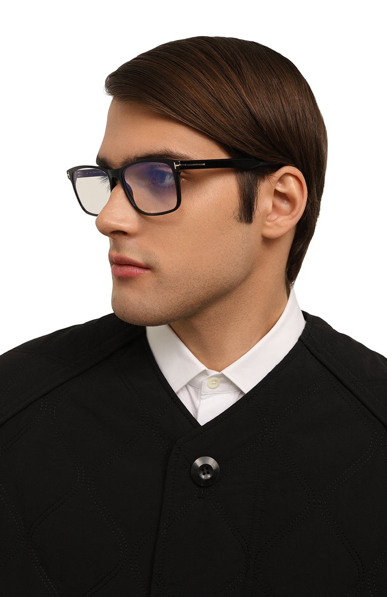 Мужские оправа TOM FORD черного цвета, арт. TF5752-B 001 57 | Фото 2 (Тип очков: Оправа; Кросс-КТ: Оправы-мужское; Региональные ограничения белый список (Axapta Mercury): Не проставлено; Нос: Не проставлено; Очки форма: Прямоугольные; Оптика Гендер: оптика-мужское)
