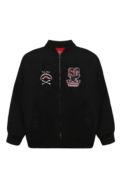 Бомбер SPRAYGROUND черного цвета по цене 23800 руб., арт. SPY1054, фото 1 Бомбер SPRAYGROUND, арт. SPY1054, фото 1