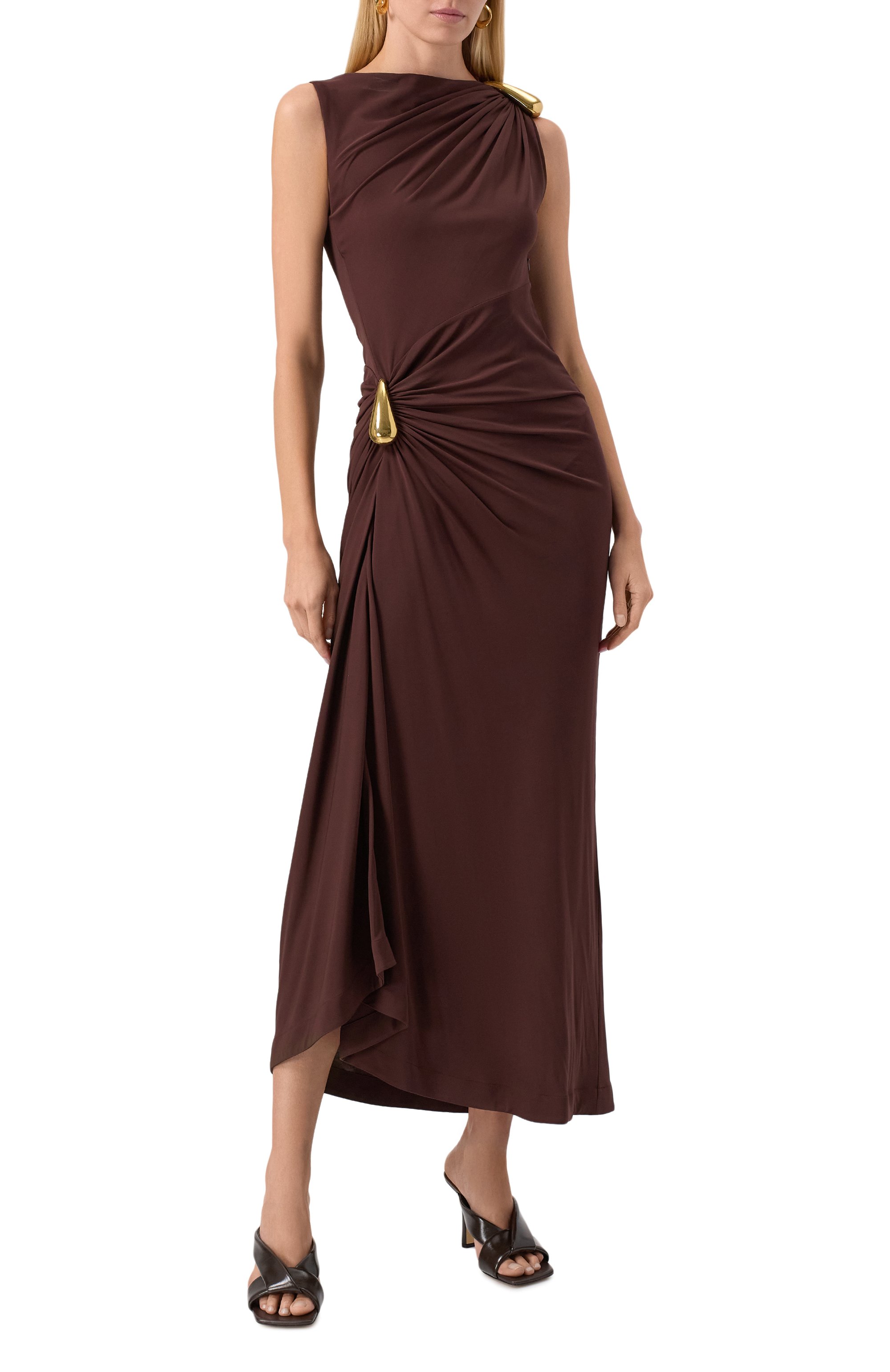 Платье из вискозы BOTTEGA VENETA, арт. 831590/V4YX0, фото 3