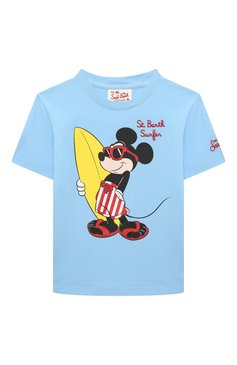 Детская хлопковая футболка MC2 SAINT BARTH голубого цвета, арт. STBK/TSHIRT B0Y/05717D | Фото 1 (Рукава: Короткие; Материал сплава: Проставлено; Материал внешний: Хлопок; Мальчики Кросс-КТ: Футболка-одежда; Драгоценные камни: Проставлено; Ростовка одежда: 10 - 11 лет | 140 - 146см, 12 лет | 152 см, 13 - 15 лет | 158 см, 16 лет | 164 см, 4 года | 104 см, 6 лет | 116 см, 8 лет | 128 см)