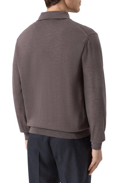 Шерстяное поло PAUL&SHARK коричневого цвета по цене 56850 руб., арт. 99311031_001, фото 4 Шерстяное поло PAUL&SHARK, арт. 99311031_001, фото 4