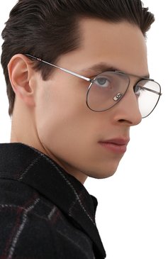 Женские оправа DIOR EYEWEAR серого цвета, арт. DI0R0221 KJ1 | Фото 3 (Региональные ограничения белый список (Axapta Mercury): Не проставлено, RU; Нос: Не проставлено; Тип очков: Оправа; Кросс-КТ: Оправы-унисекс; Очки форма: Авиаторы; Оптика Гендер: оптика-унисекс)