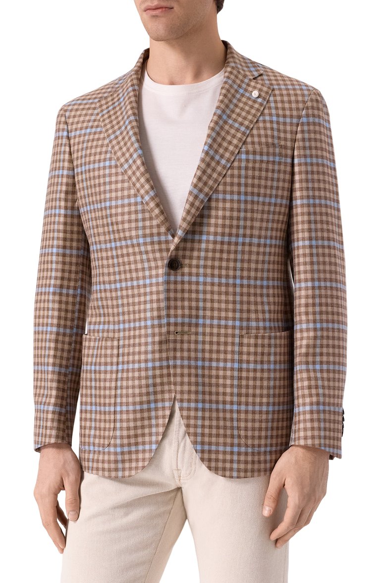 Пиджак из шерсти и шелка LUIGI BIANCHI, арт. 2564/52003, фото 5