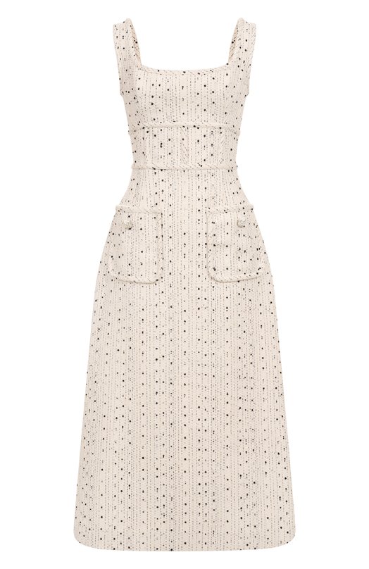 Твидовое платье Elie Saab D0467 Кремовый D0467