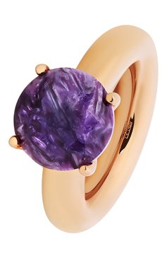 Женское кольцо cartoon с чароитом MOONKA фиолетового цвета, арт. cr-r-chr | Фото 3 (Региональные ограничения белый список (Axapta Mercury): Не проставлено; Нос: Не проставлено)