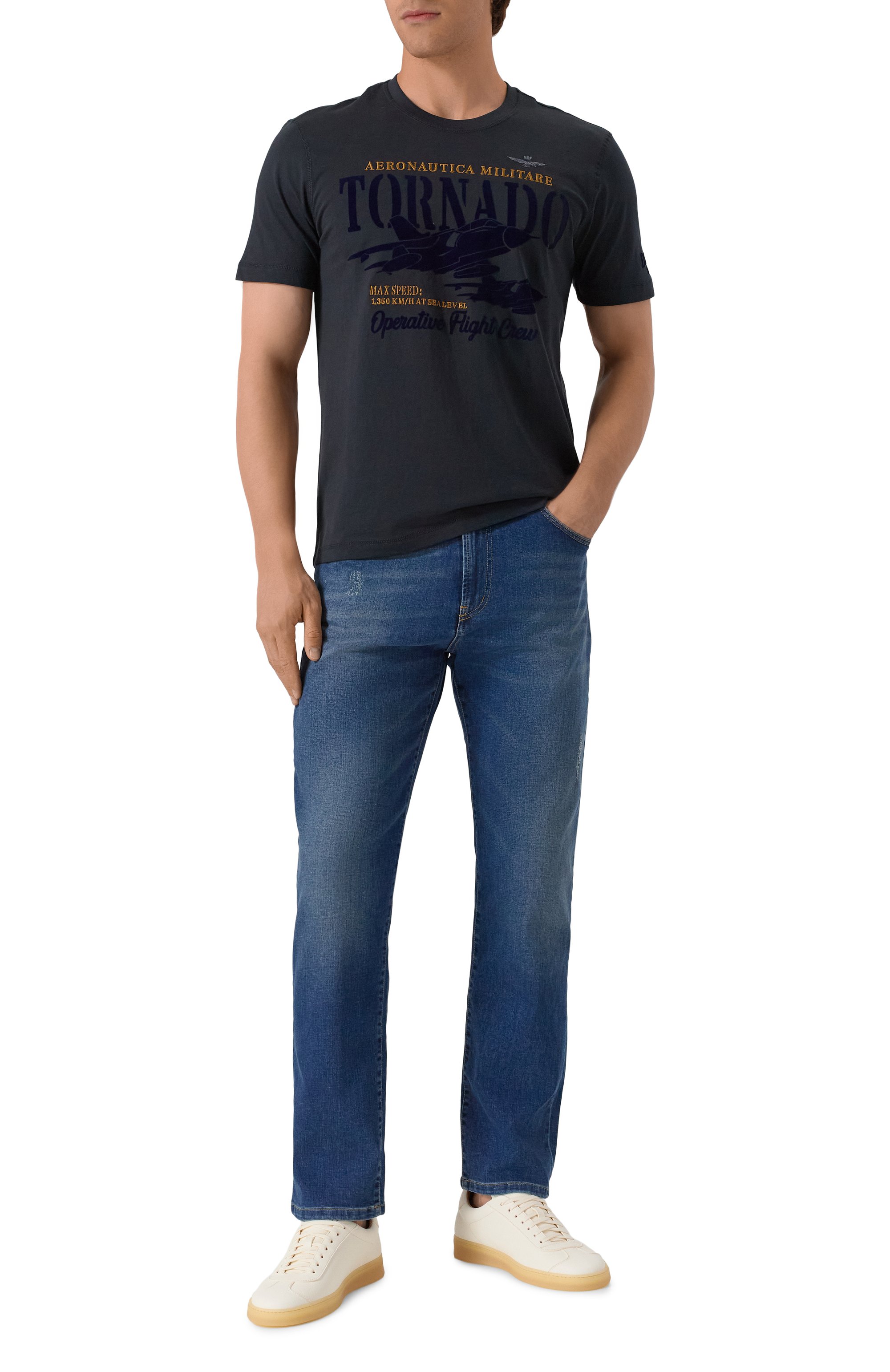 Хлопковая футболка AERONAUTICA MILITARE, арт. 251TS2405J641, фото 2