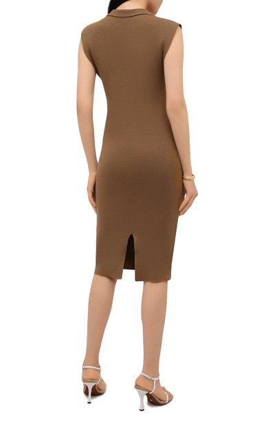 Льняное платье JACQUEMUS коричневого цвета по цене 41050 руб., арт. 211KN18/201830, фото 4 Льняное платье JACQUEMUS, арт. 211KN18/201830, фото 4