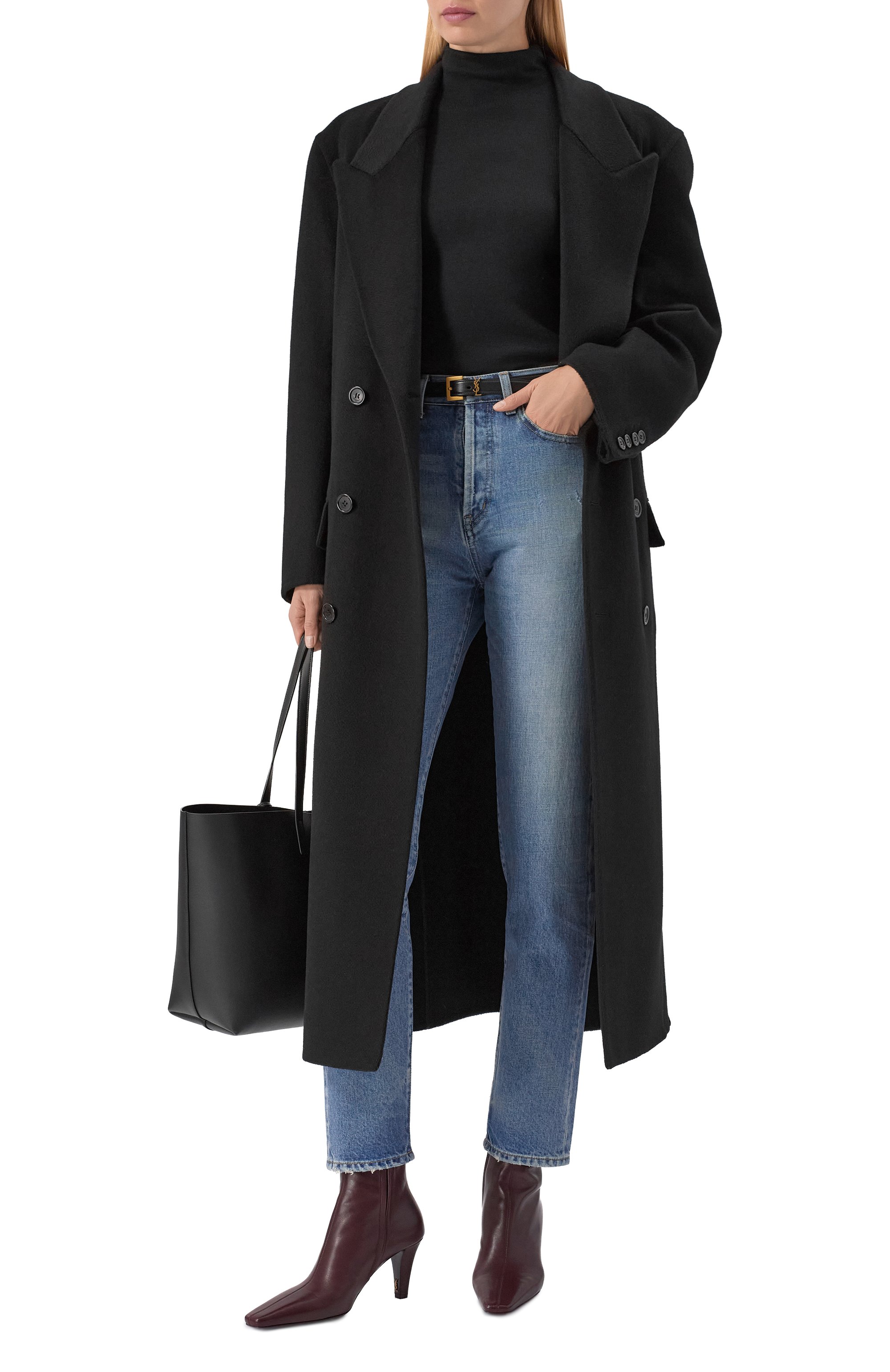 Кожаные ботильоны jill SAINT LAURENT, арт. 806671/AADGZ, фото 3