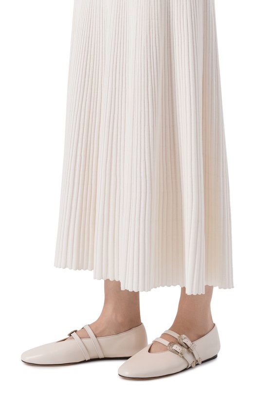 Кожаные балетки Classic Claudia Le Monde Beryl CLM-CAL-ECR Кремовый  CLM-CAL-ECR Фото 2