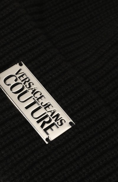 Шапка VERSACE JEANS COUTURE черного цвета по цене 9680 руб., арт. 77HAZK50/ZG291, фото 4 Шапка VERSACE JEANS COUTURE, арт. 77HAZK50/ZG291, фото 4