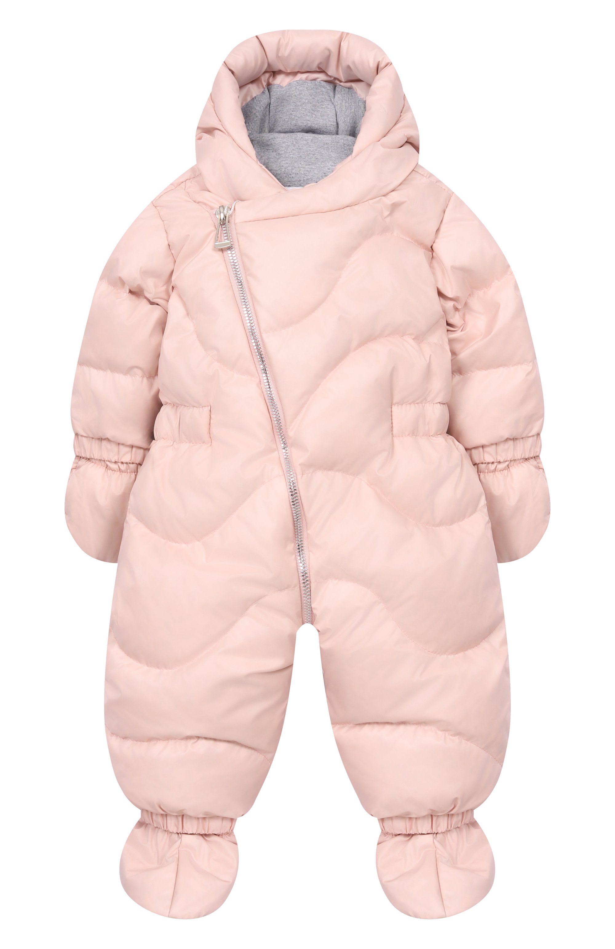 Пуховый комбинезон мона CHEPE светло-розового цвета по цене 17400 руб., арт. 391205, фото 1 Пуховый комбинезон мона CHEPE, арт. 391205, фото 1