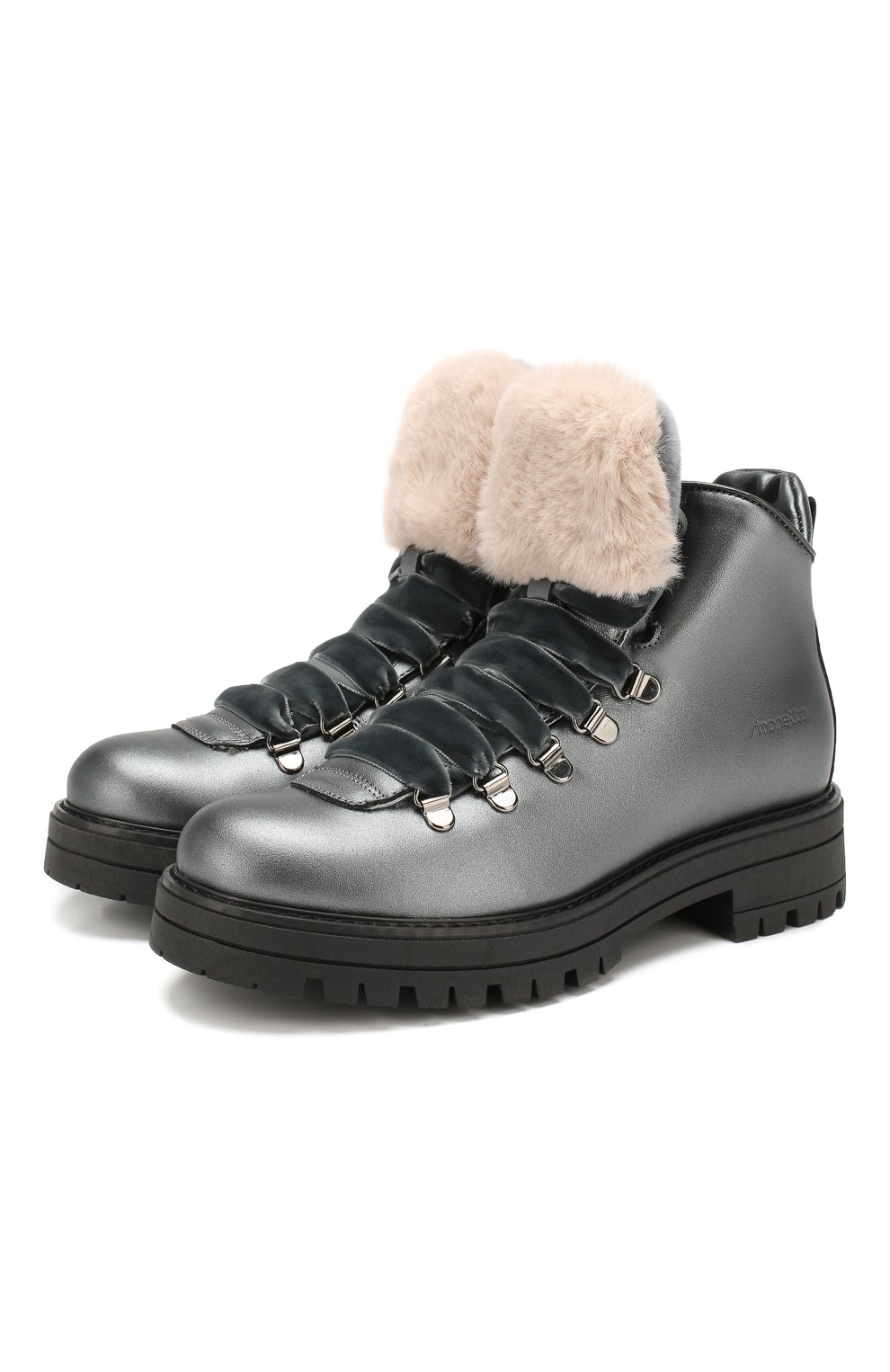Кожаные ботинки с меховой отделкой SIMONETTA, арт. SITR0014/S0FTY/35-40, фото 1
