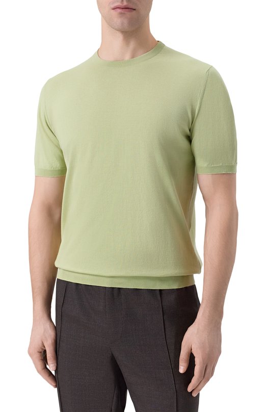 Хлопковый джемпер Kiton UMKXX37K363 Зелёный  UMKXX37K363 Фото 3