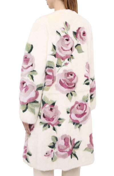 Шуба прямого кроя с цветочным принтом DOLCE & GABBANA, арт. F0T92F/FUPLH, фото 4