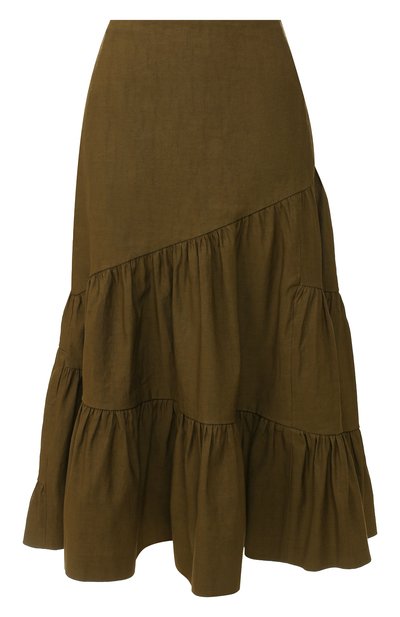 Женская юбка из смеси льна и хлопка DRIES VAN NOTEN, арт. 201-30863-9352
