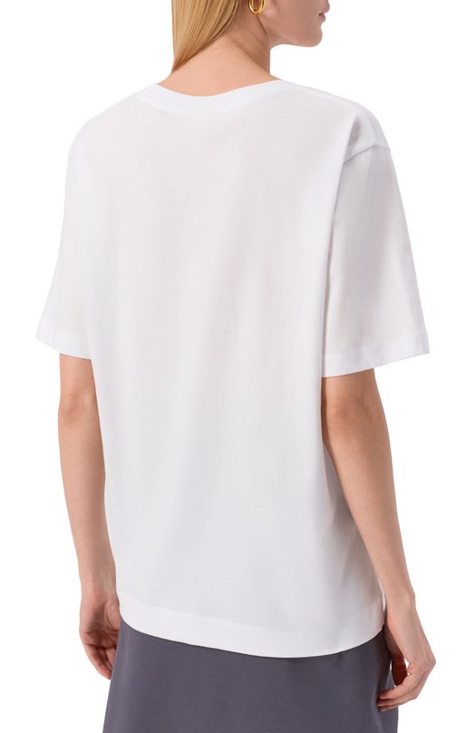 Хлопковая футболка Dries Van Noten 011100/2600 Белый  011100/2600 Фото 4