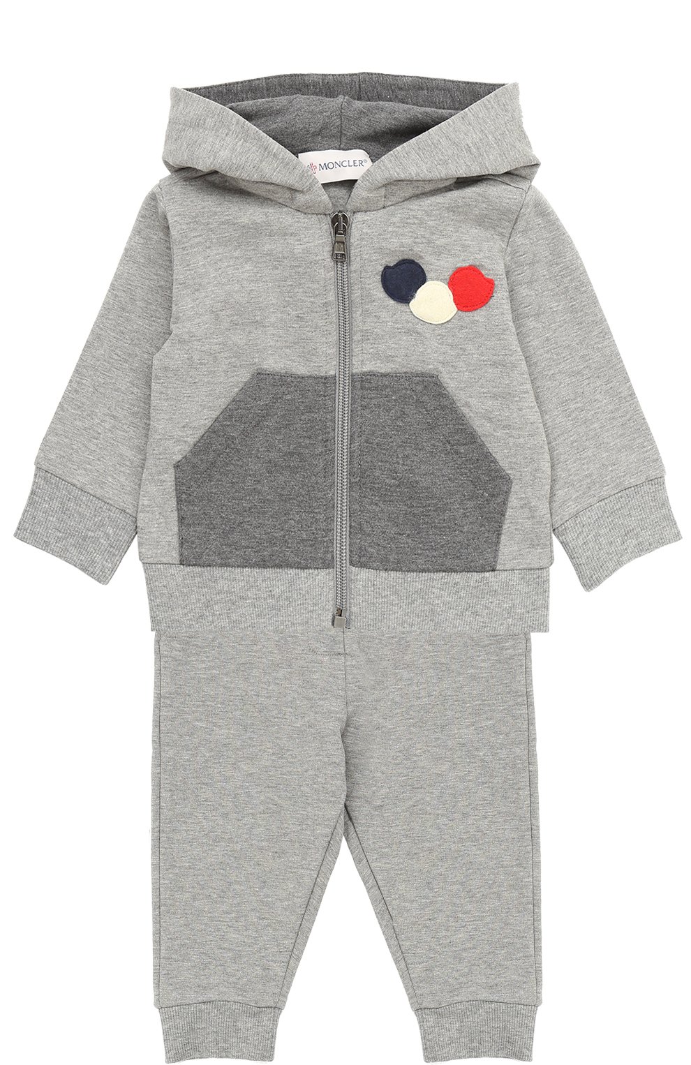 Спортивный костюм из хлопка с аппликациями MONCLER ENFANT, арт. C2-951-88084-05-80996, фото 1