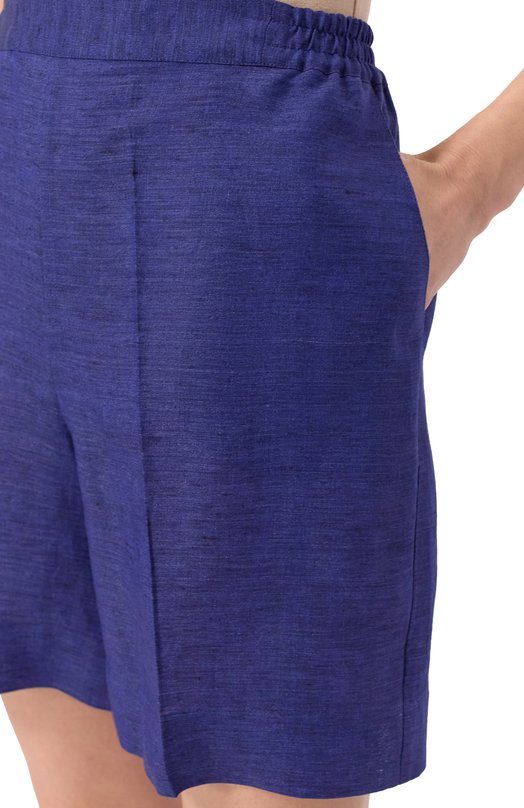 Льняные шорты Kiton D59128K0903E02 Синий  D59128K0903E02 Фото 5