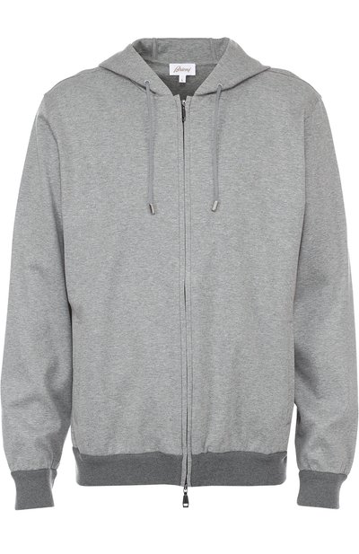 Хлопковая толстовка на молнии с капюшоном BRIONI, арт. UJ3U/P3607, фото 1