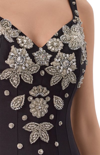 Платье из вискозы с отделкой стразами ZUHAIR MURAD, арт. SDR26025/CRCA020, фото 4