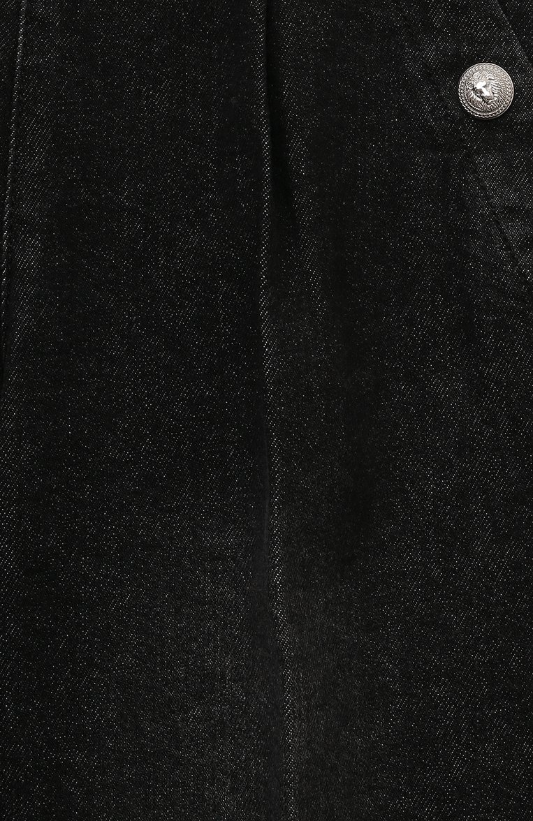 Детские джинсы BALMAIN темно-серого цвета, арт. BV6C40 | Фото 3 (Материал внешний: Хлопок; Материал сплава: Проставлено; Нос: Не проставлено; Детали: Потертости; Ростовка одежда: 6 лет | 116 см, 10 - 11 лет | 140 - 146см, 12 лет | 152 см, 13 - 15 лет | 158 см, 16 лет | 164 см, 8 лет | 128 см)