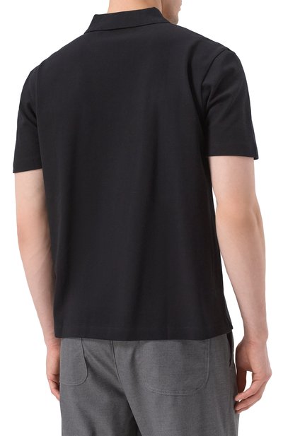 Хлопковое поло BOSS черного цвета по цене 17950 руб., арт. 50531402, фото 4 Хлопковое поло BOSS, арт. 50531402, фото 4