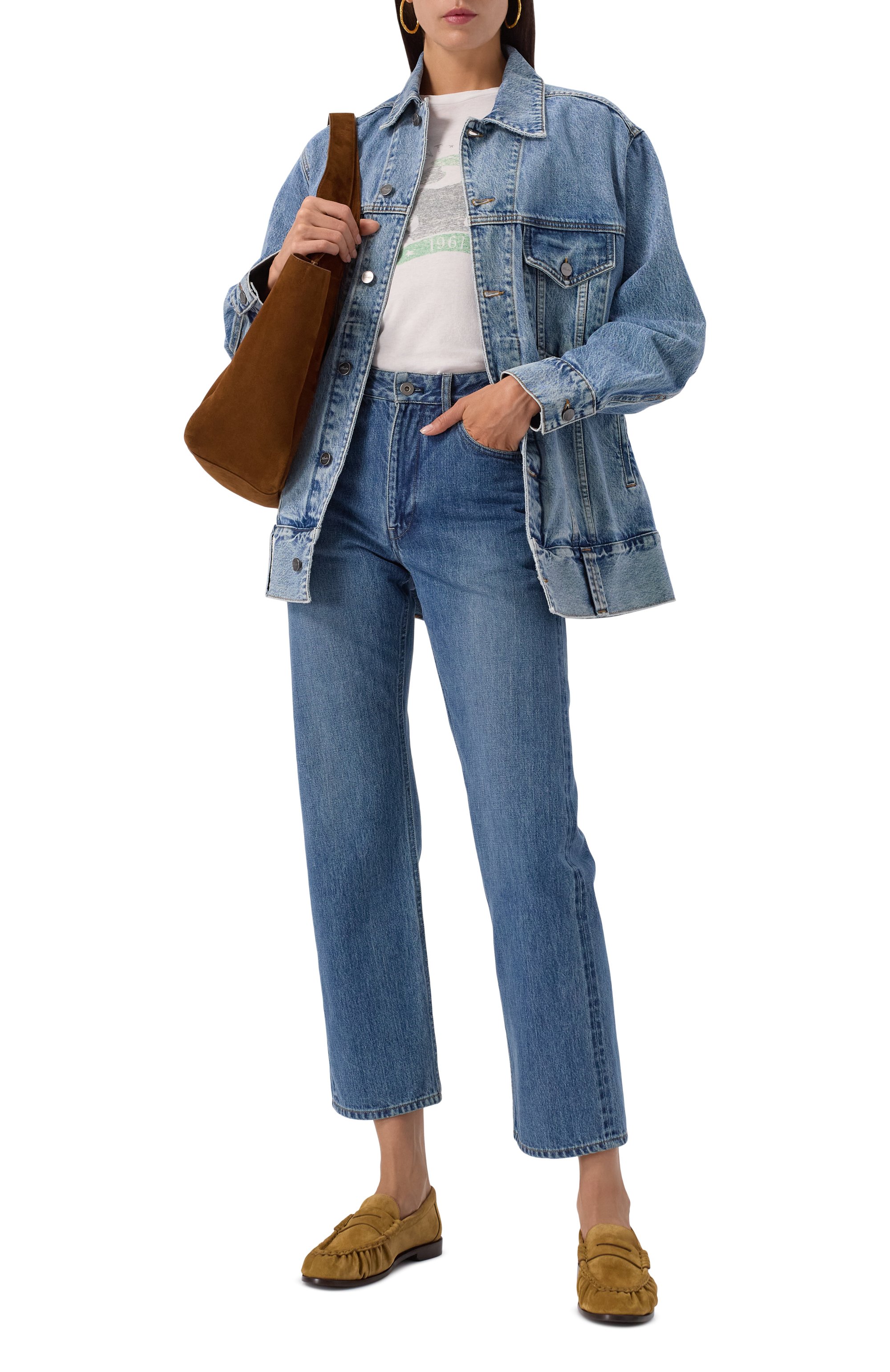 Замшевые пенни-лоферы supple SAINT LAURENT, арт. 818908/2W5AC, фото 2